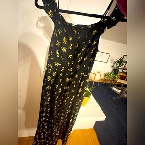 Black and yellow flower dress